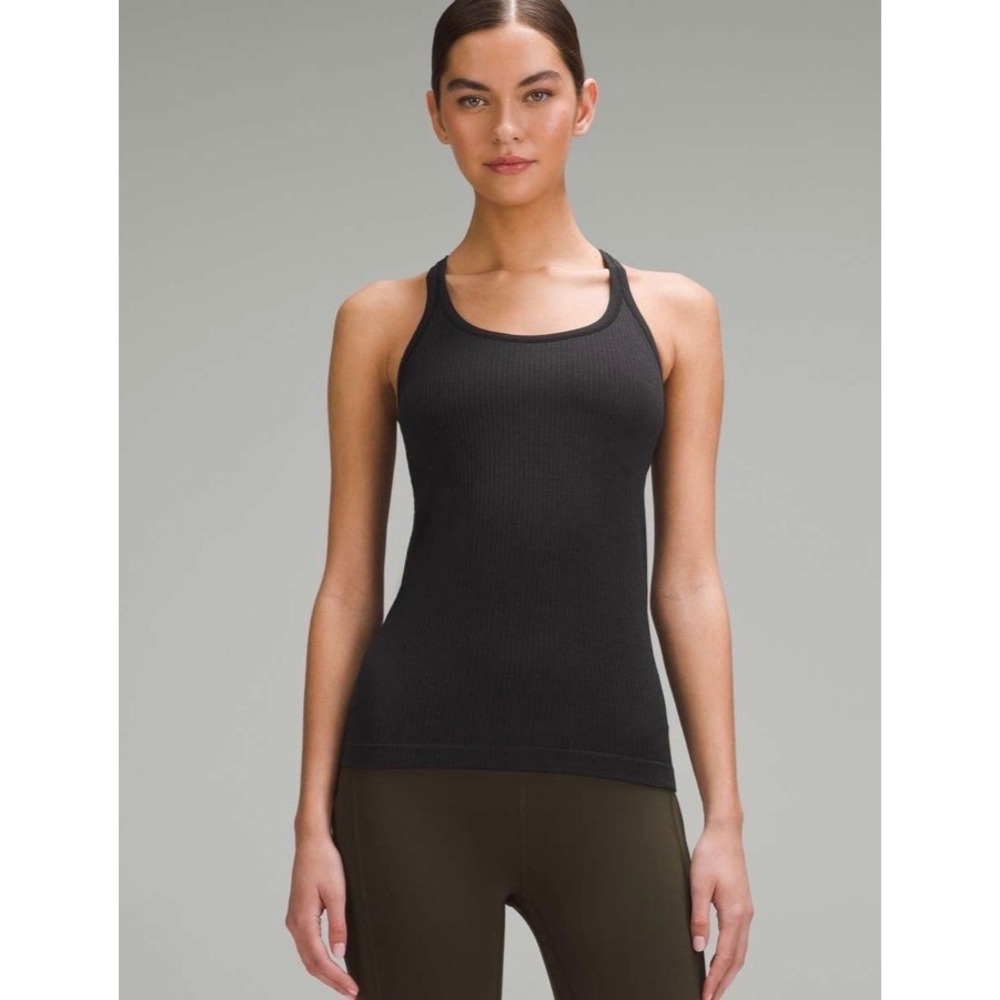 Lululemon Tank Top Swiftly Tech Racerback 2.0 Ribbed Black Womens 8
